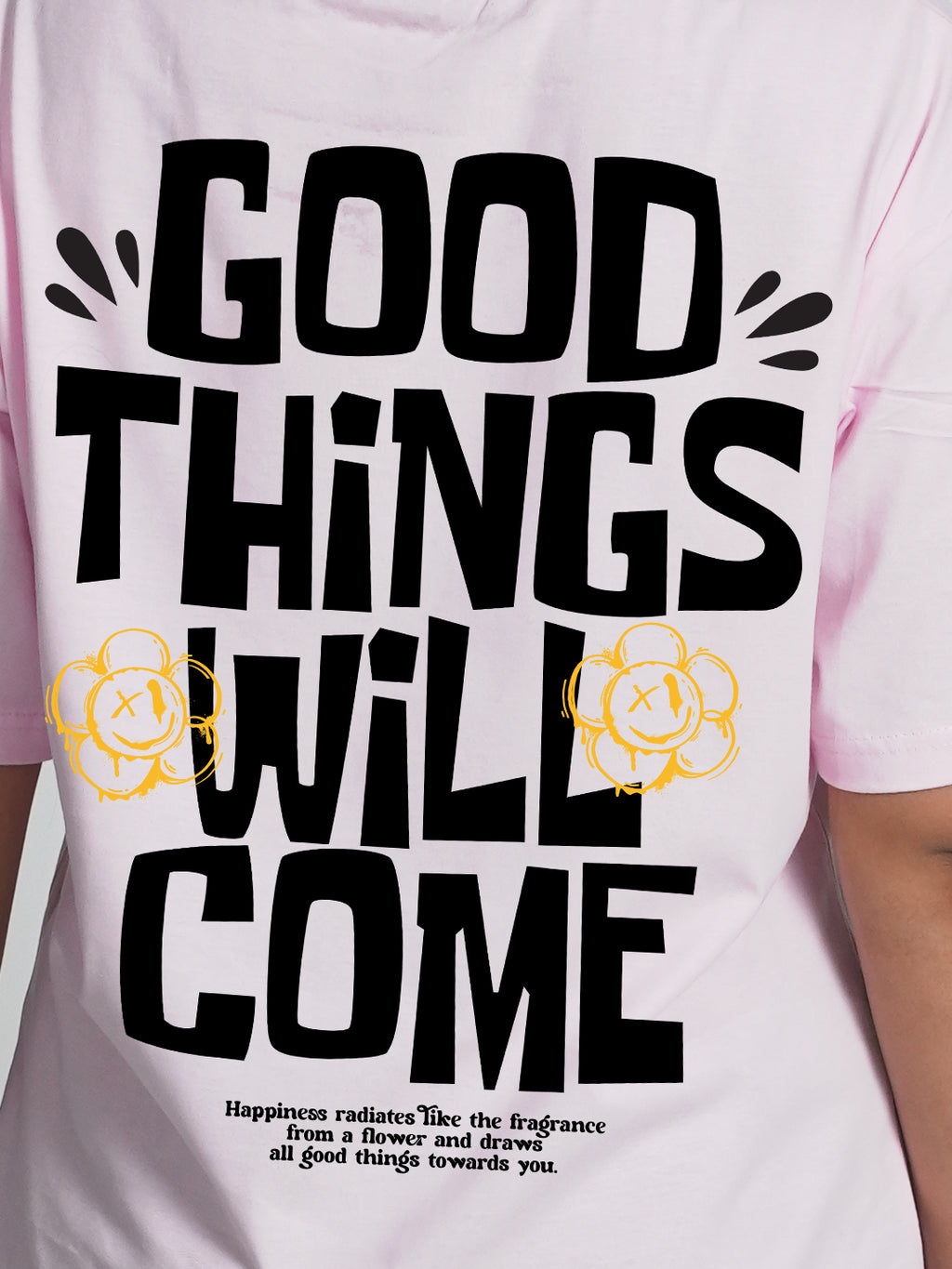 Good things Pastel Pink Dropshoulder T-shirt