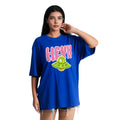 BLOOPERS HEY ROYAL BLUE OVERSIZE T-SHIRT