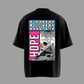Men's Hope Printed Black Oversized Dropshoulder T-shirt