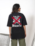 Hustle Black Loose fit  T-shirt