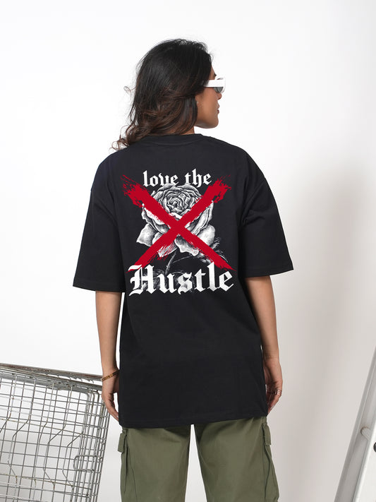 Hustle Black Loose fit  T-shirt