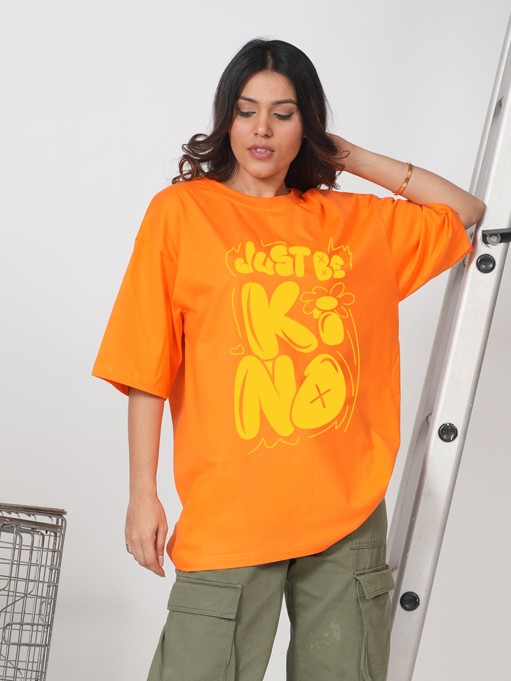 Just be kind Orange Loose fit t-shirt  T-shirt