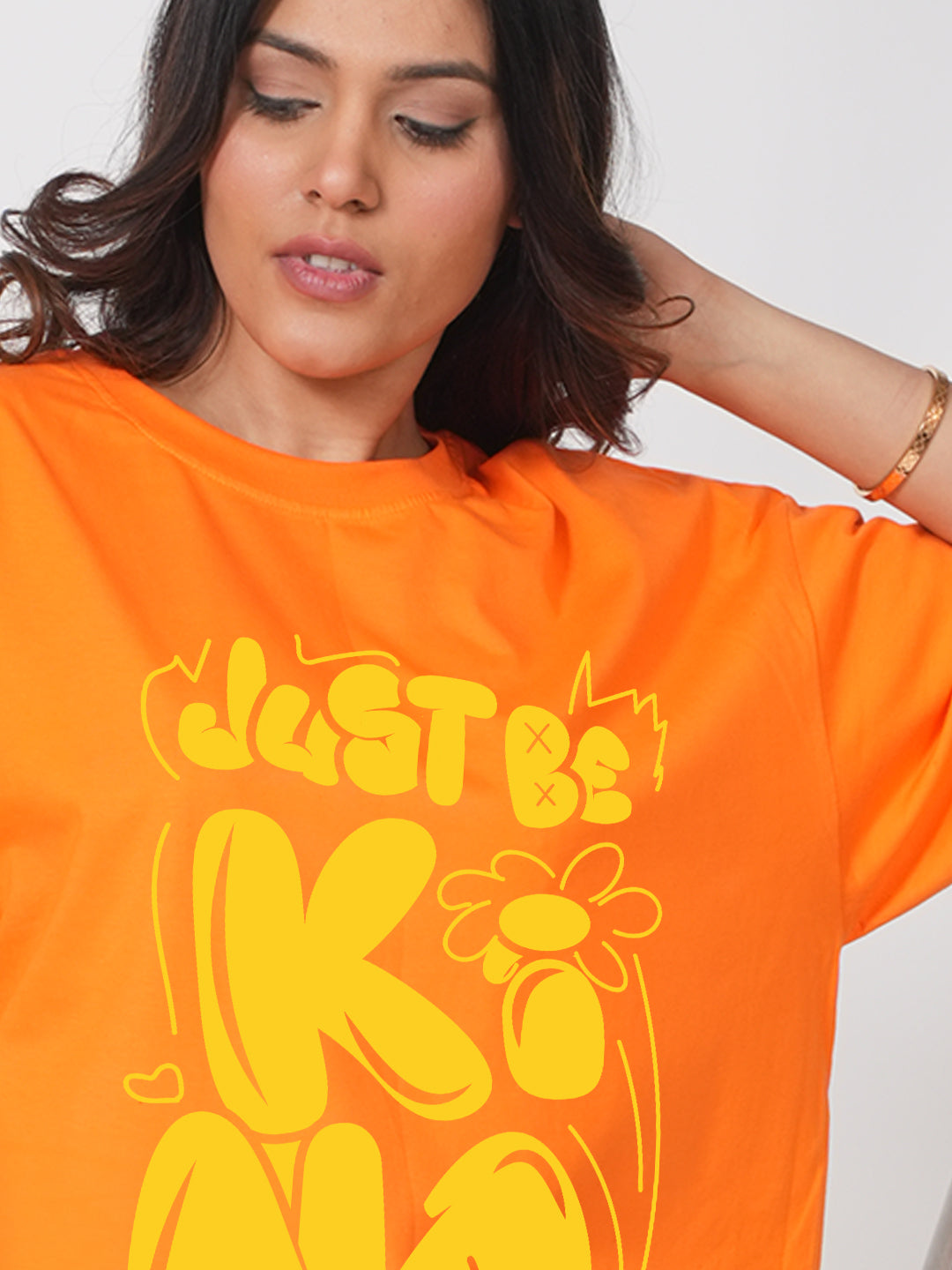 Just be kind Orange Loose fit t-shirt  T-shirt