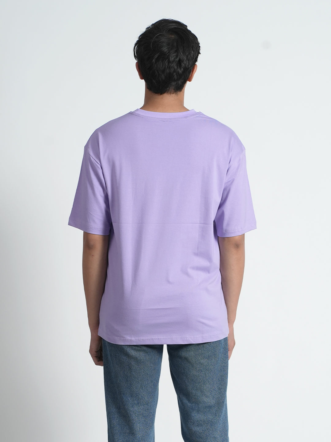 Love Your Self Graphic Printed Lavender Oversized Trendy T-shirt For Men