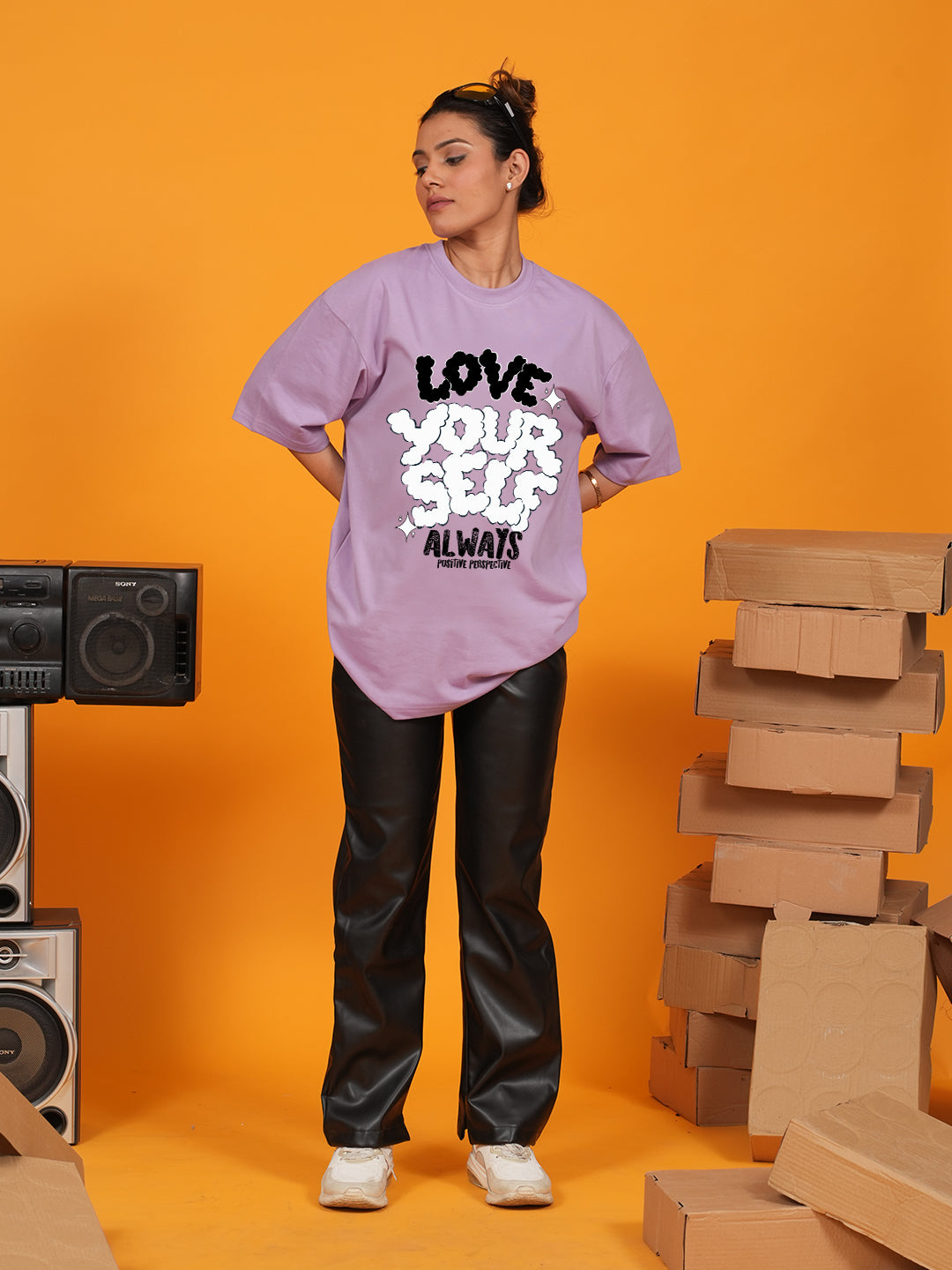 Love your Self Lavender Loose fit t-shirt T-shirt