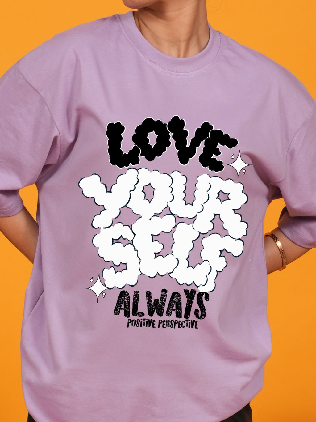 Love your Self Lavender Loose fit t-shirt T-shirt