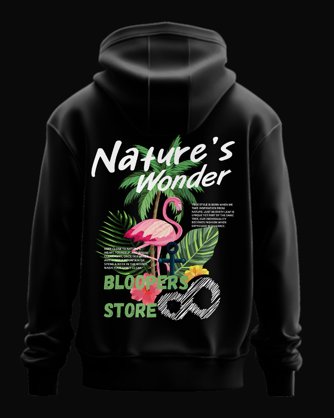 Nature's Black Hoodie