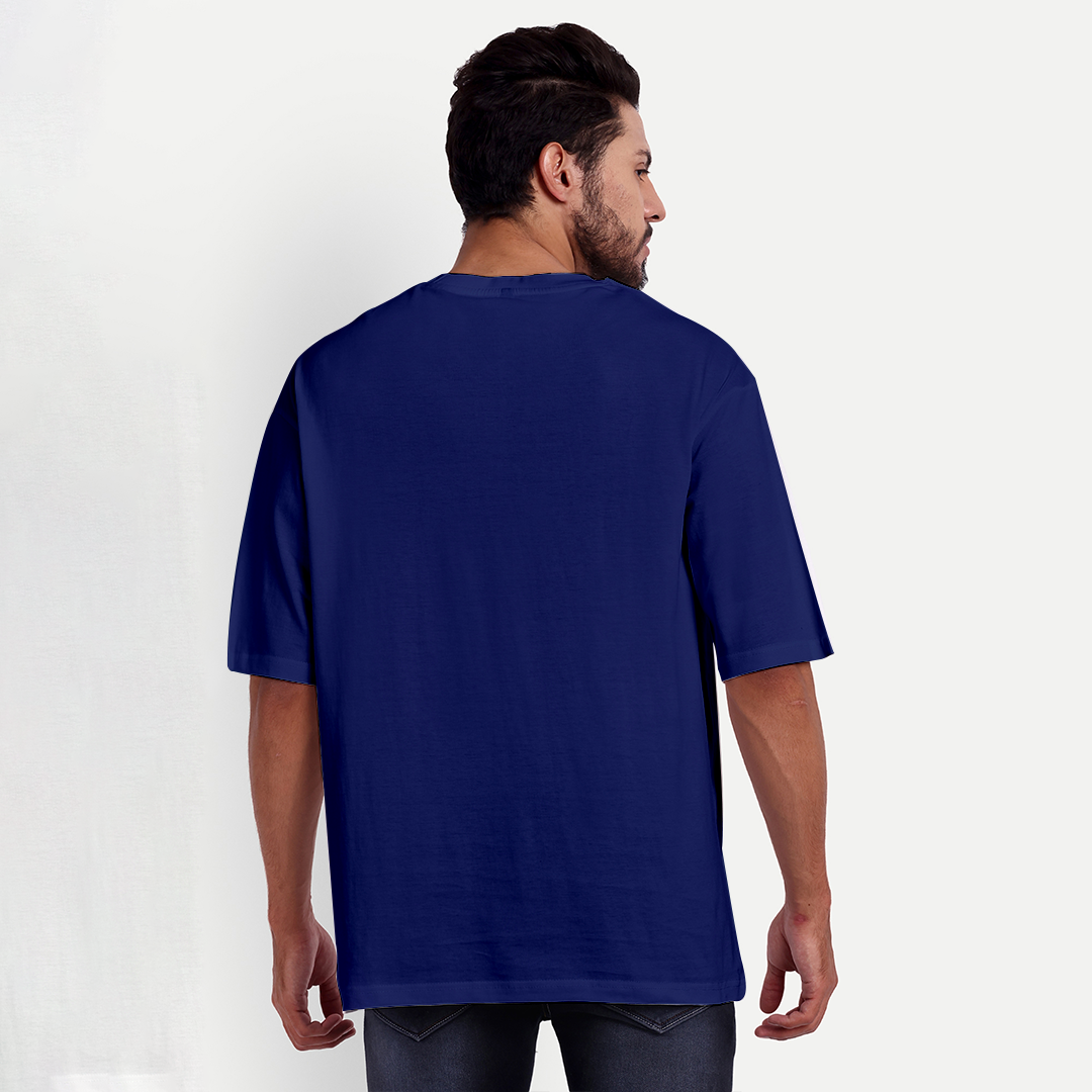 BASIC NAVY DROPSHOULDER OVERSIZED T-SHIRT