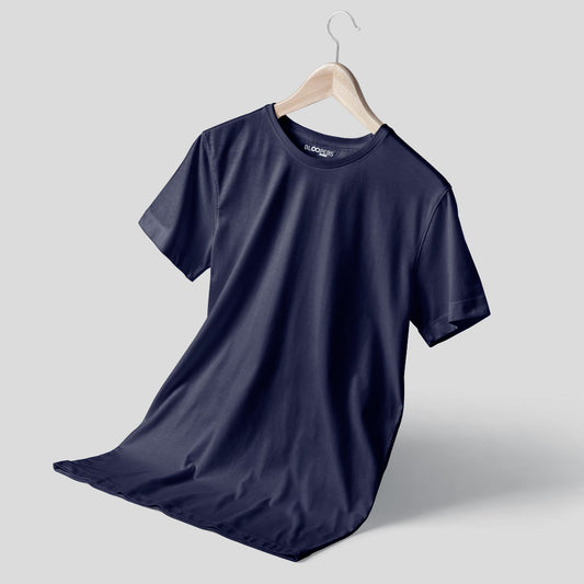 Basic Navyblue Regular Fit Roundneck T-shirt