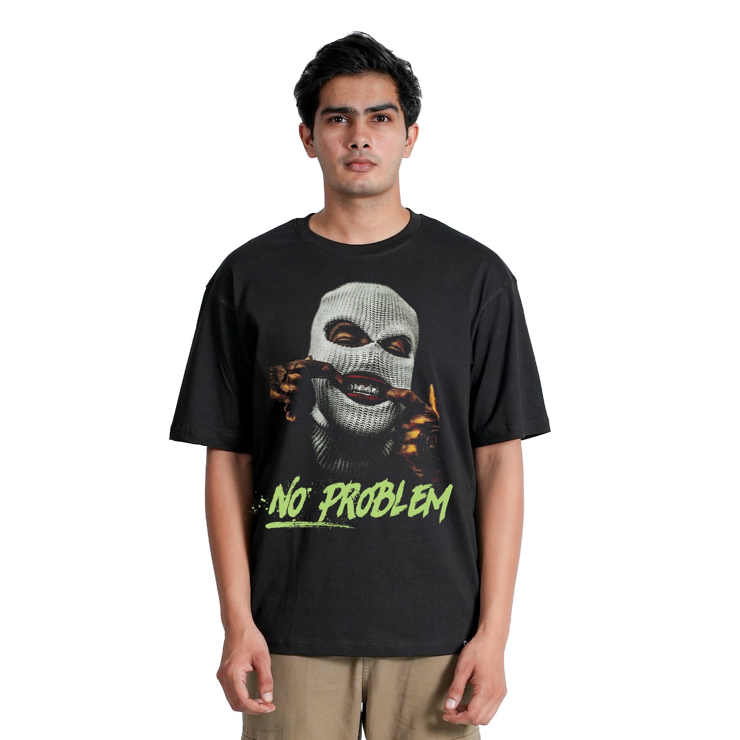 NO PROBLEM BLACK OVERSIZED T-SHIRT