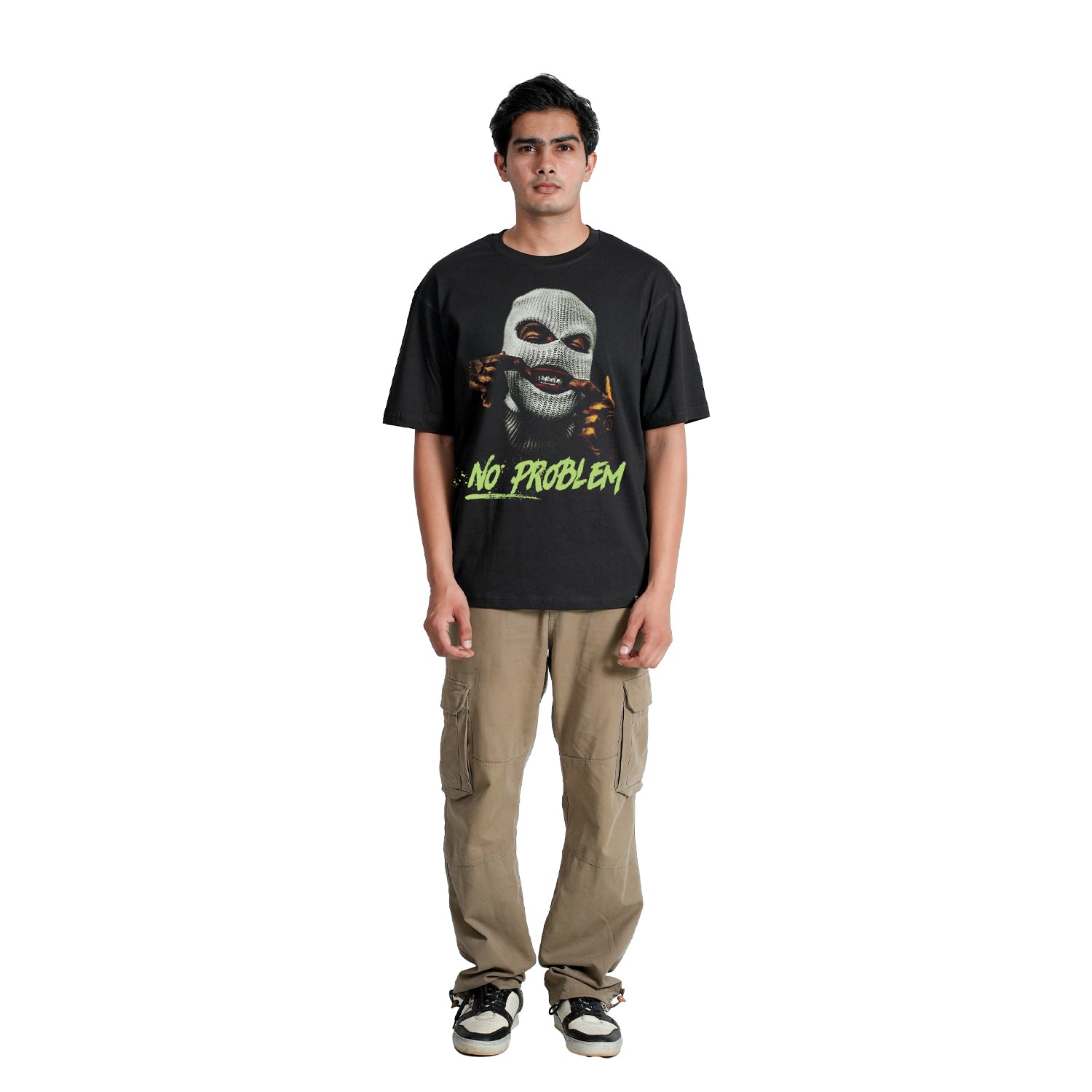 NO PROBLEM BLACK OVERSIZED T-SHIRT