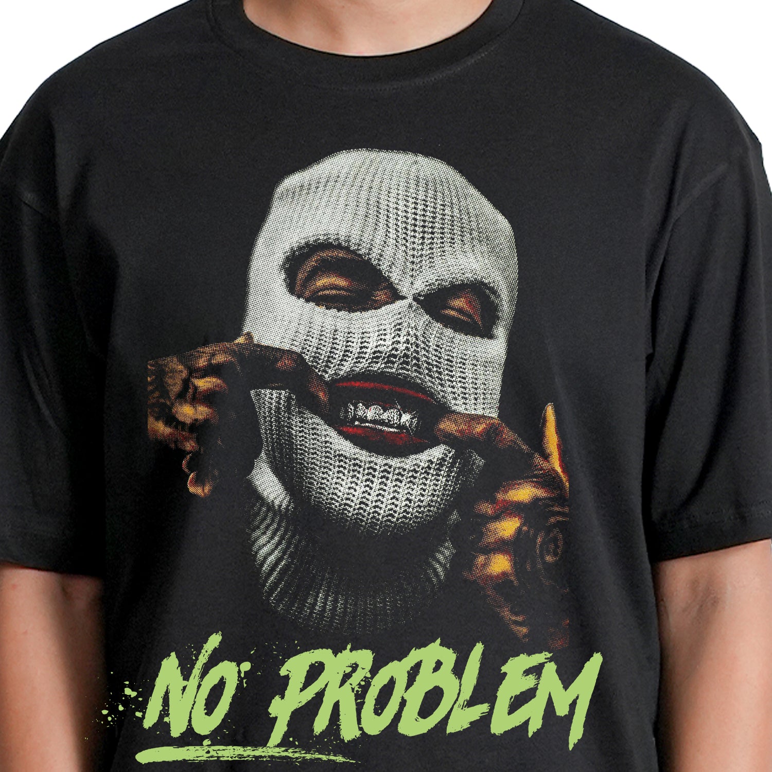 NO PROBLEM BLACK OVERSIZED T-SHIRT