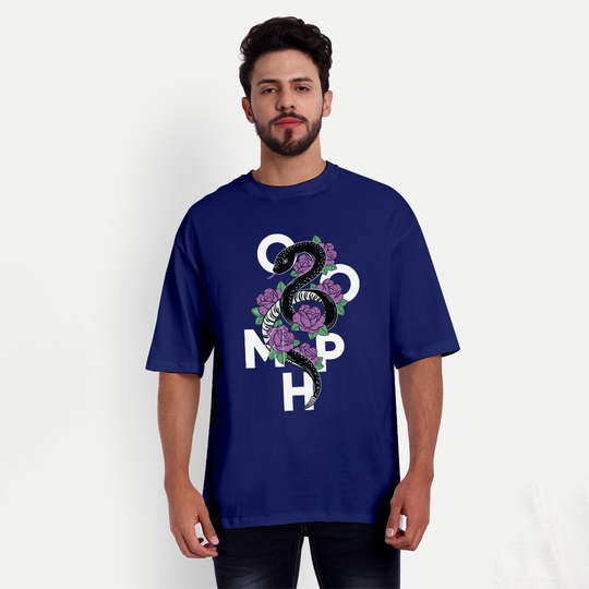 OOMPH Snake Navy Oversized T-shirt