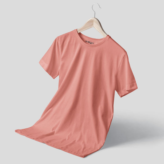 Basic Peach Regular Fit Roundneck T-shirt