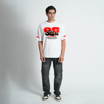 Bloopers waiting isn't White Printed Oversized T- shirt