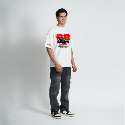 Bloopers waiting isn't White Printed Oversized T- shirt