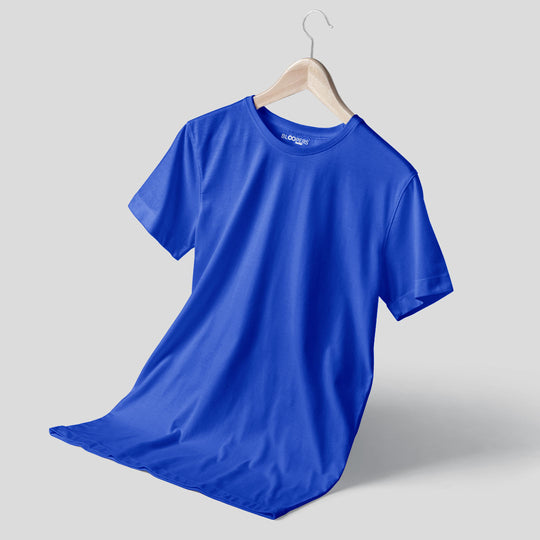 Basic Royal Blue Regular Fit Roundneck T-shirt