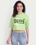 SASSYMINT GREEN OVERSIZED CROTOP