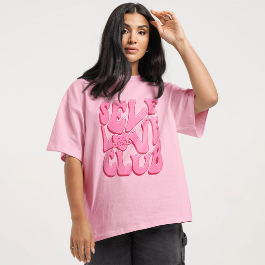 Self Love Club Oversized Dropshoulder Loosefit T-shirt For Women