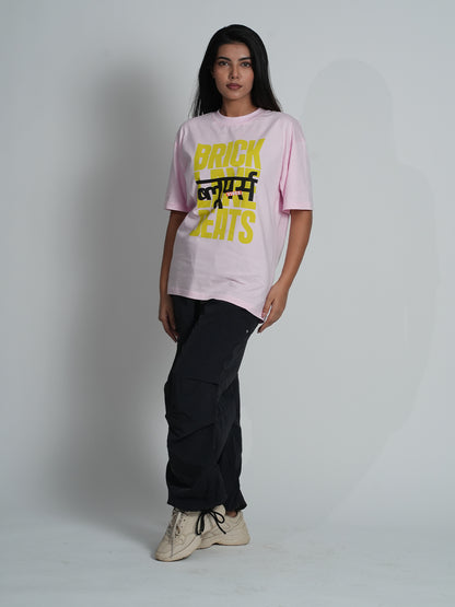 Bloopers Brick Women Oversized Half Sleeve t-shirt