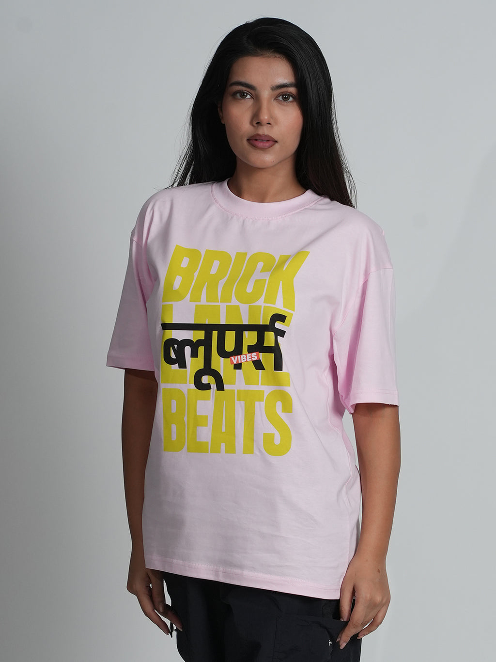 Bloopers Brick Women Oversized Half Sleeve t-shirt