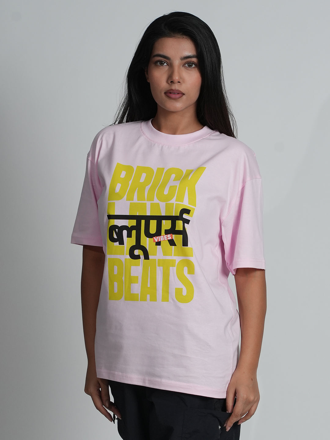Bloopers Brick Women Oversized Half Sleeve t-shirt