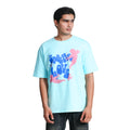 Spread Love men oversized roundneck skyblue t-shirt