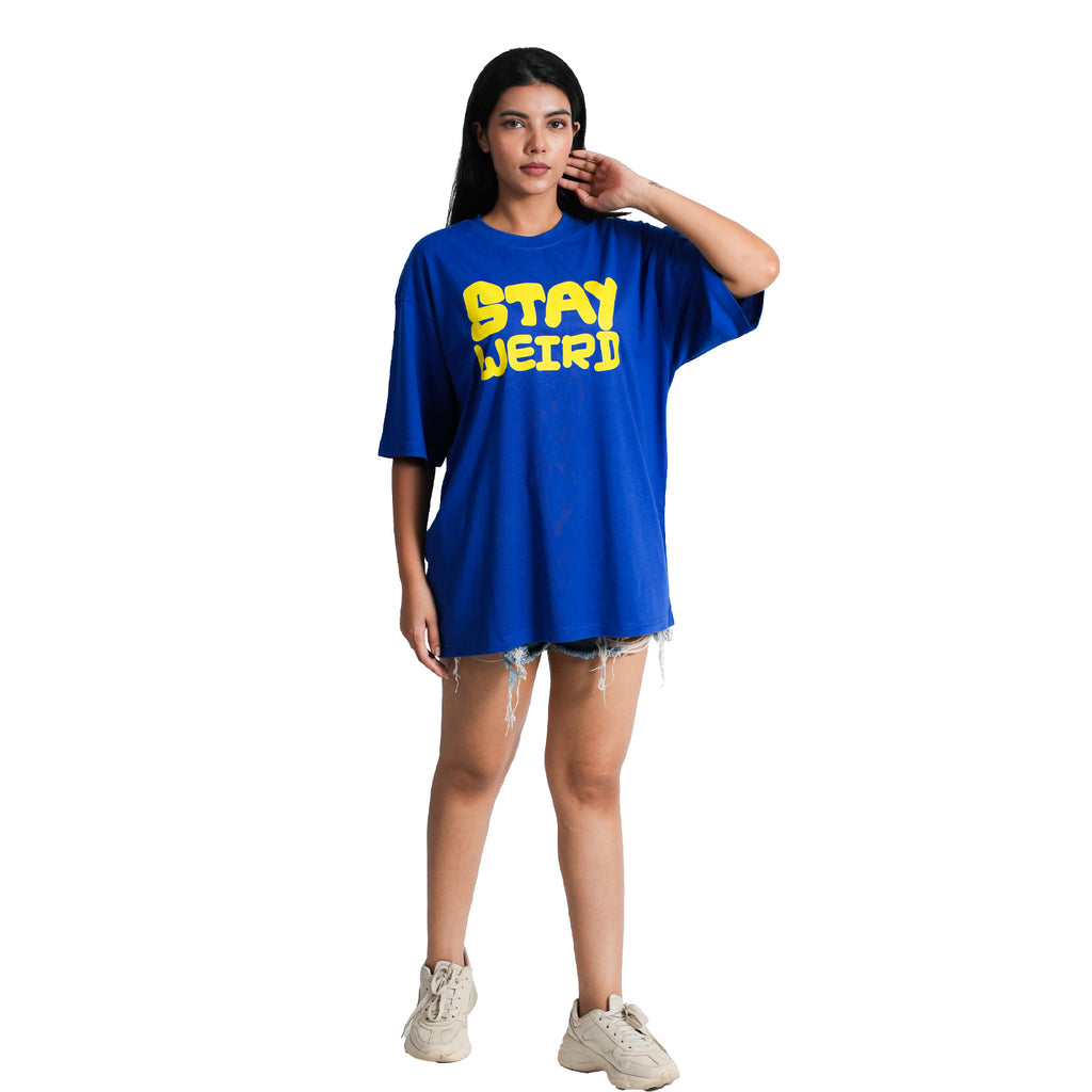 Stay  Royal blue Oversized T-shirt
