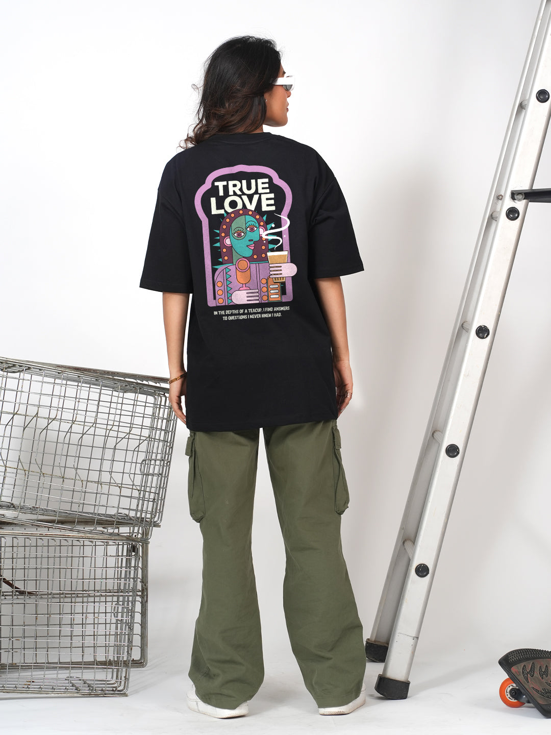 Truelove Black oversized  T-shirt