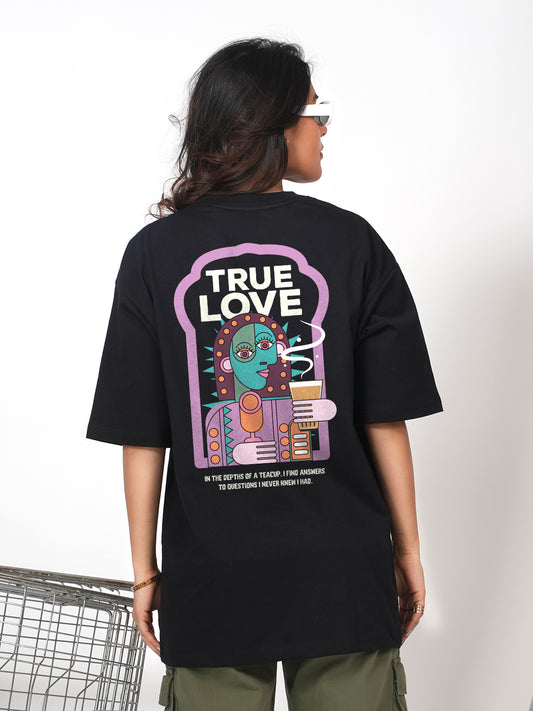 Truelove Black oversized  T-shirt