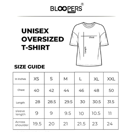 Bloopers typography white oversized t-shirt