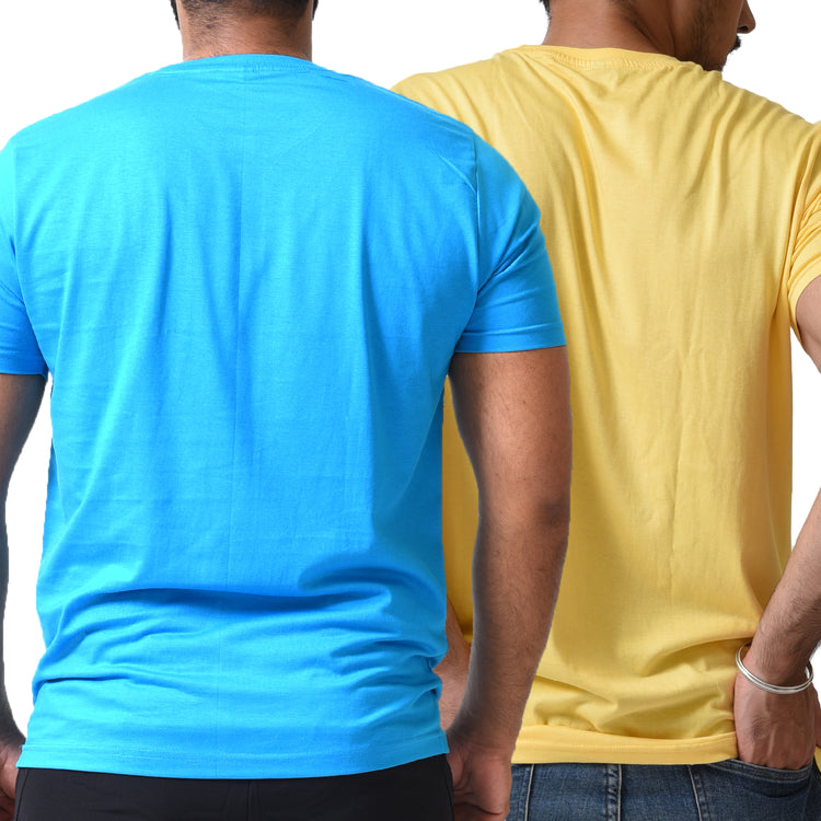 BASIC COMBO TSHIRT YELLOW & TURQUOISE