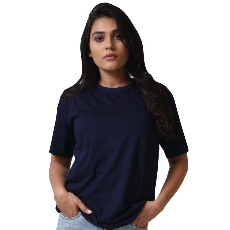 BASIC COMBO WOMEN TSHIRT NAVY BLUE & MAROON