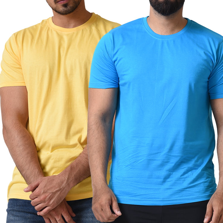 BASIC COMBO TSHIRT YELLOW & TURQUOISE