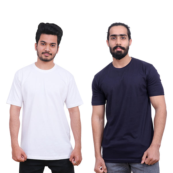 Unisex Round Neck T-shirt - Pack of 2