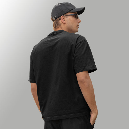 ONLY GOOD VIBES OVERSIZED BLACK T-SHIRT