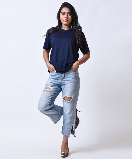NAVY BLUE NOTCHED
