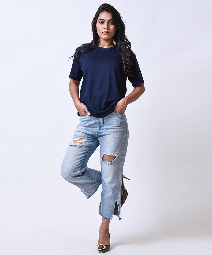NAVY BLUE NOTCHED