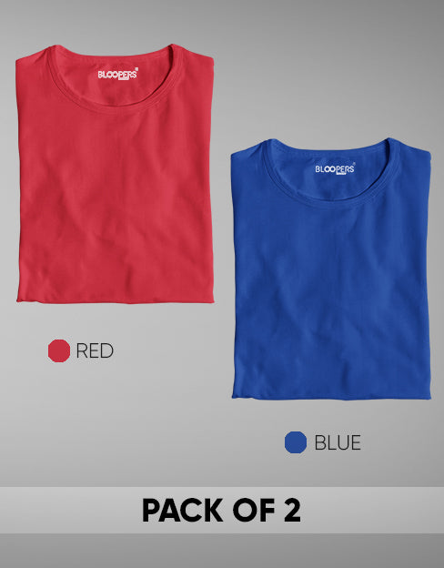 BASIC COMBO TSHIRT RED & ROYAL BLUE