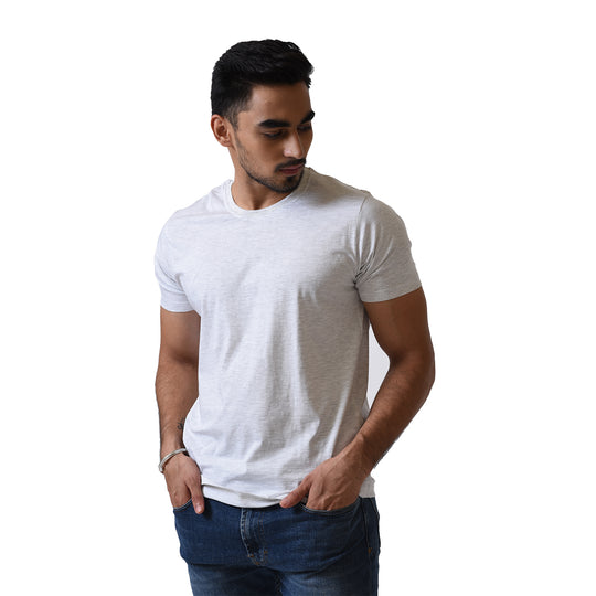 Basic Acro Melange Regular Fit Roundneck T-shirt