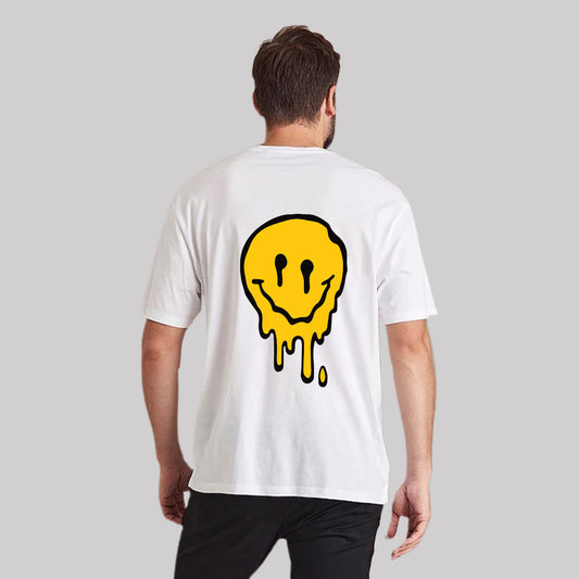 Melted Smiley Oversized Graphic T-shirt