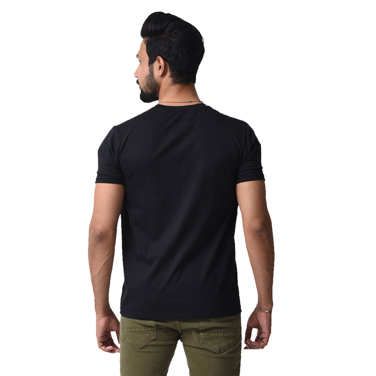 Basic Black Regular Fit Roundneck T-shirt