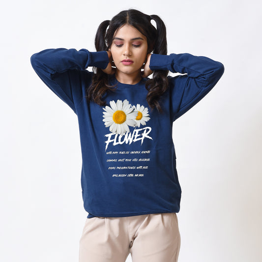 FLOWER Navy Blue Hoodie