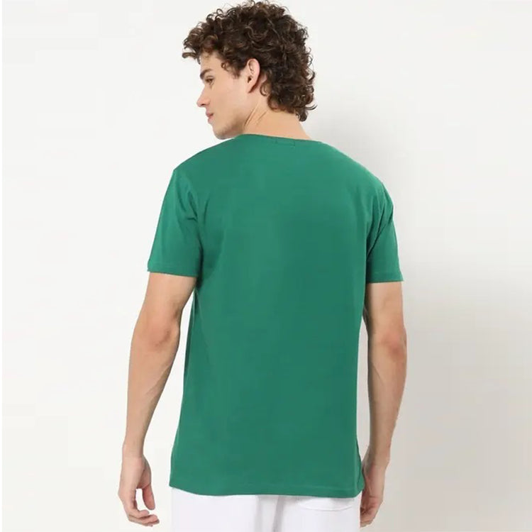 Basic Dark Forest Green Regular Fit Roundneck T-shirt