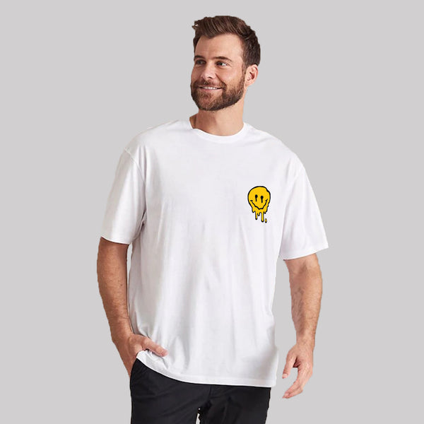 Melted Smiley Oversized Graphic T-shirt