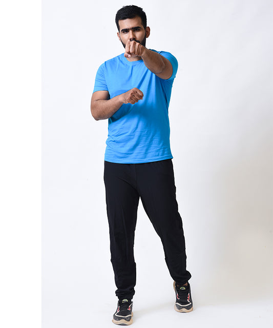 Basic Turquise Blue Regular Fit Roundneck T-shirt