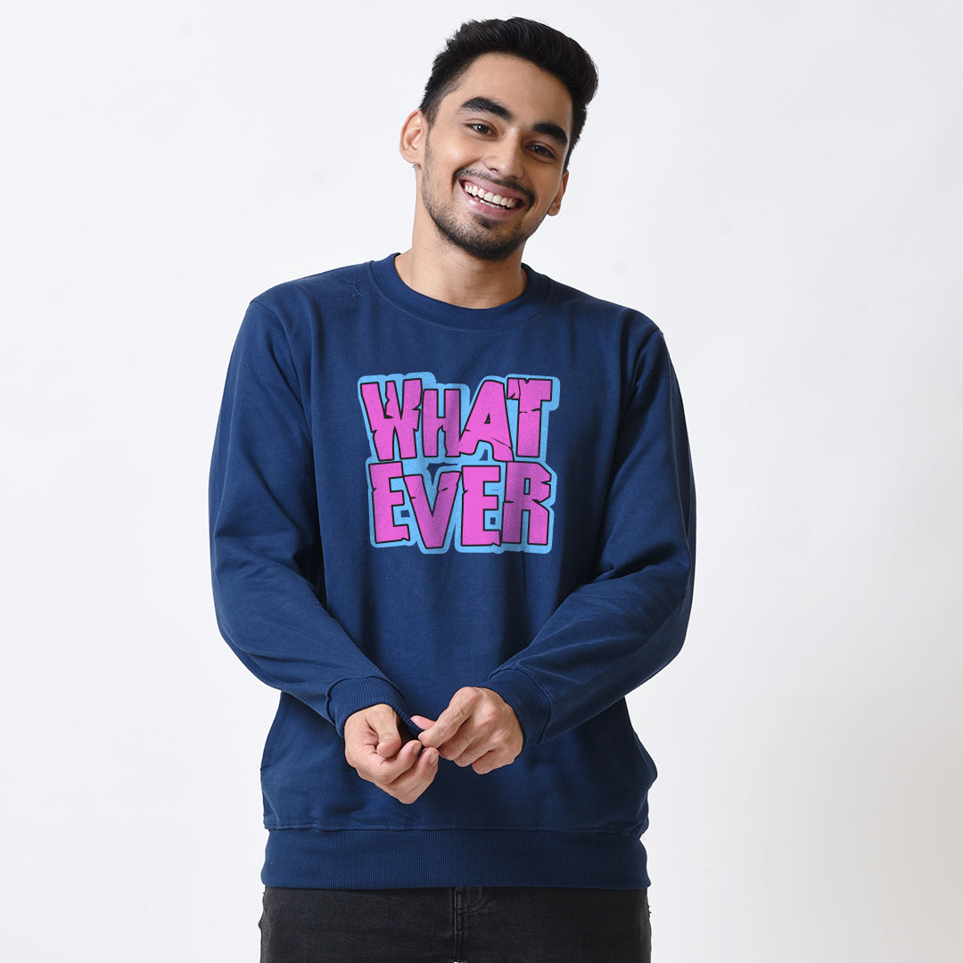 WHATEVER Blue Hoodie